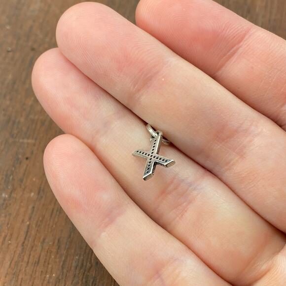 Pandora Sterling Silver Alphabet Letter X Dangle with Clear Zirconia 791336CZ - Picture 3 of 5